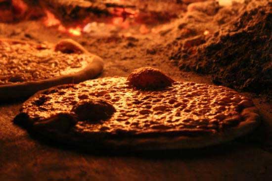 wood burning pizza